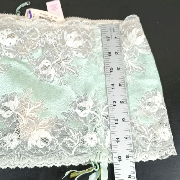 NWT Victorias Secret Sexy Seduction Lace Garter Skirt Mint Green 💚 Size M - Picture 15 of 16